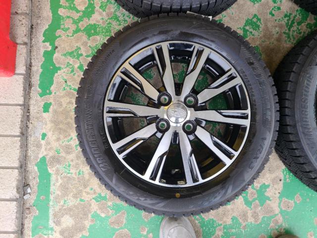 【スバル純正】ステラアルミホイール  + 【BRIDGESTONE】 BLIZZAK VRX3 155/65R14 4本セット