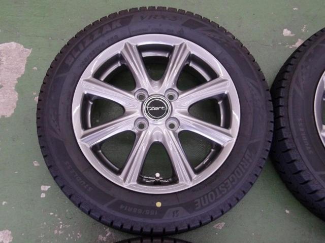 BRIDGESTONE Zart S18 + BRIDGESTONE BLIZZAK VRX3 155/65R14 75Q 4本セット