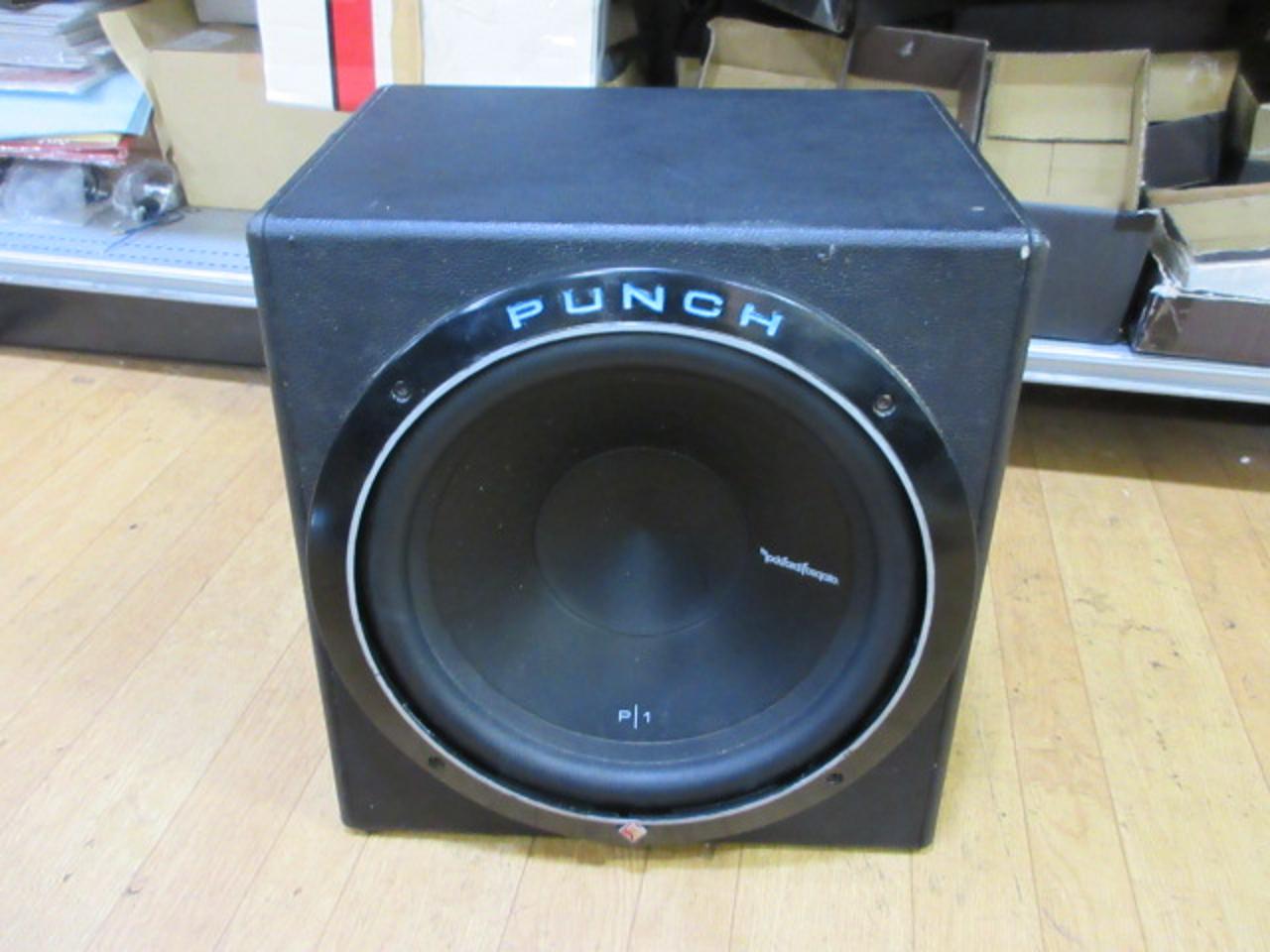 Rockford P1S4-12
12 inches with BOX subwoofer