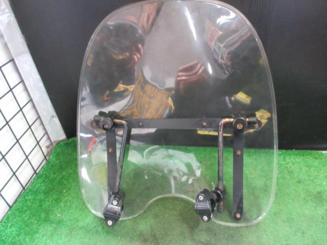 【メーカー不明】クランプタイプ 汎用ウインドシールド/スクリーン ※使用感多