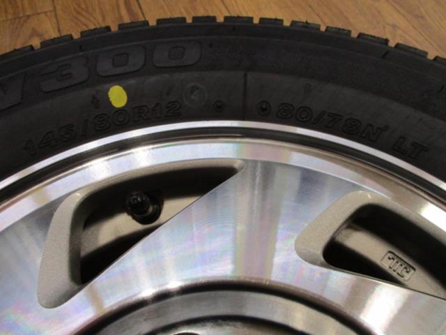 ★バランス調整済み/未使用タイヤ付き★HONDA バモス 純正ホイール+BRIDGESTONE W300(2025年製造)