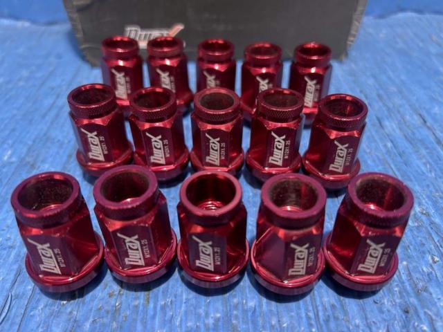 Durax(デュラックス) 軽量 アルミホイールナット レーシングナット M12xP1.25  20個セット [レッド/赤]