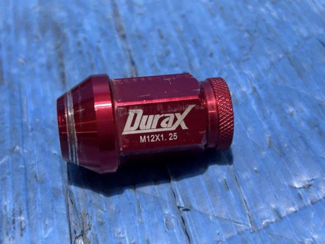 Durax(デュラックス) 軽量 アルミホイールナット レーシングナット M12xP1.25  20個セット [レッド/赤]