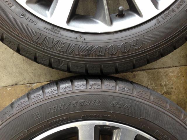 HONDA(ホンダ) GK5 フィットRS純正ホイール + GOODYEAR ICENAVI7 185/55R16 83Q