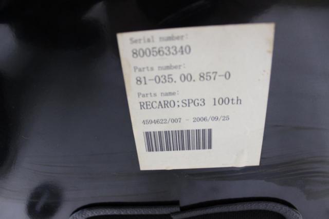 RECAROSPG3
100th
Full bucket seat