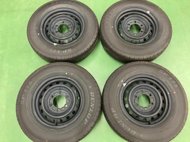 【トヨタ純正】 ハイエース純正スチール+【DUNLOP】DUNLOP SP175N LT 195/80R15
