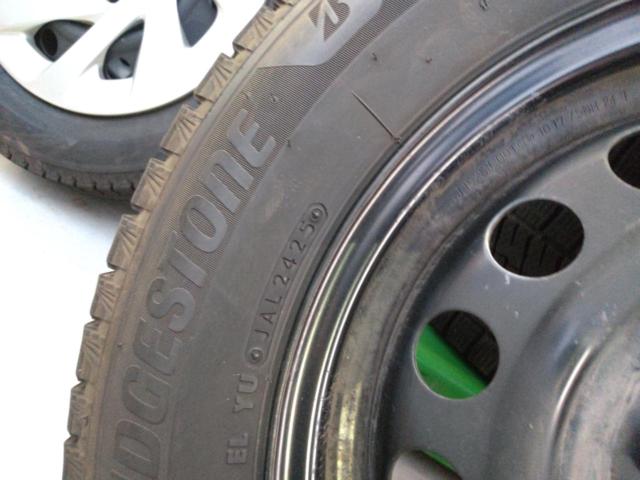 【トヨタ純正】 カローラフィルダー純正スチール+【BRIDGESTONE】BLIZZAK VRX3