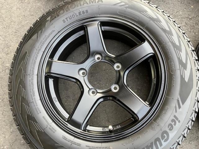【その他】 メーカー不明5本スポーク(ブラック)+【YOKOHAMA】iceGARD G075 175/80R16