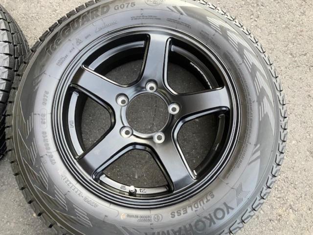 【その他】 メーカー不明5本スポーク(ブラック)+【YOKOHAMA】iceGARD G075 175/80R16