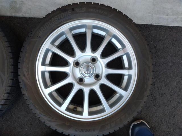 【日産純正】純正 スポーク+【BRIDGESTONE】BLIZZAK VRX3 165/55R15