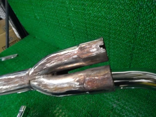 ワケアリ【Pretty Racing】メッキフルエキゾーストマフラー 4-2-1管 NC31/CB400SF※カット加工あり