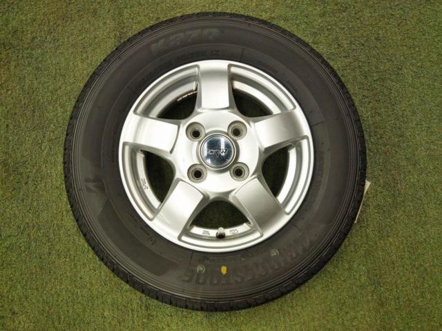 ☆9月お買い得品☆[軽バン12] 【タイヤ未走行☆ブリヂストンのセット!】 CVW-01 + K370 145/80R12 2026年モデル