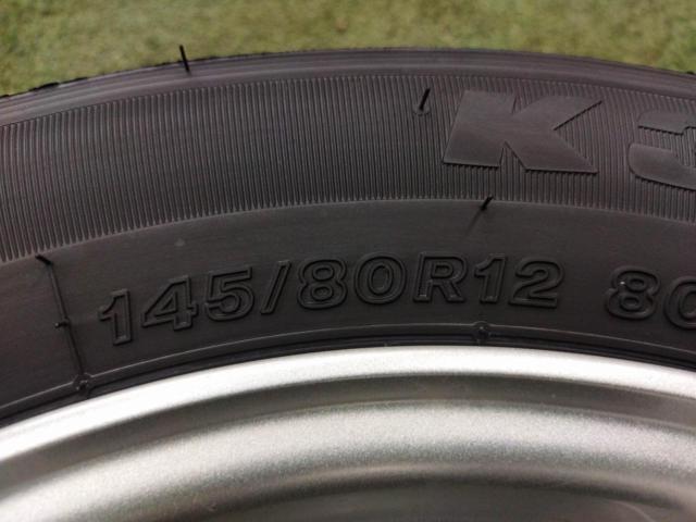 ☆9月お買い得品☆[軽バン12] 【タイヤ未走行☆ブリヂストンのセット!】 CVW-01 + K370 145/80R12 2026年モデル