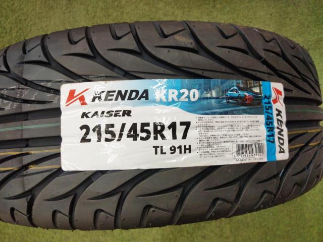☆9月お買い得品☆[100-5H] 【タイヤラベル付きセット!※1本表リム振れ、少し曲がり有り】 EMOTION ZR10 + KENDA KAISER KR20