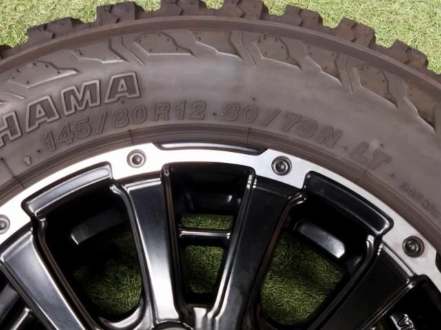 【N-VANなど☆人気のマット系アルミセット!】 MUD BAHN XR-600S + YOKOHAMA GEOLANDAR M/T G003 145/80R12 2024年モデル