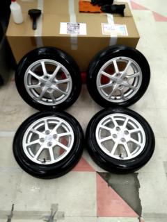 【スバル純正】 サンバー純正ホイール + 【BRIDGESTONE】NEXTRY