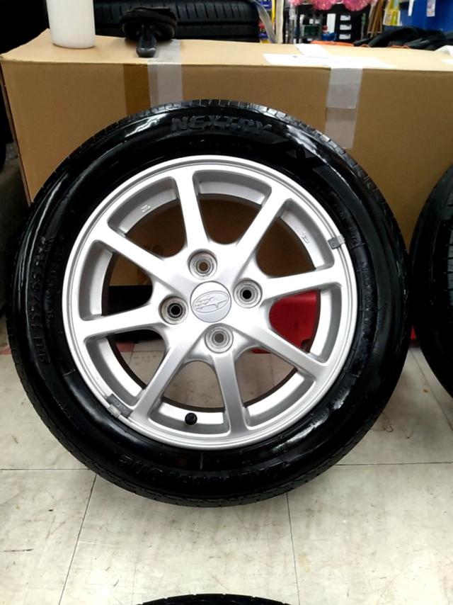【スバル純正】 サンバー純正ホイール + 【BRIDGESTONE】NEXTRY