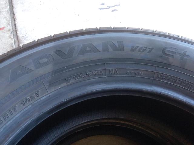 新車外し 【YOKOHAMA】ADVAN V61 225/65R17 2本セット