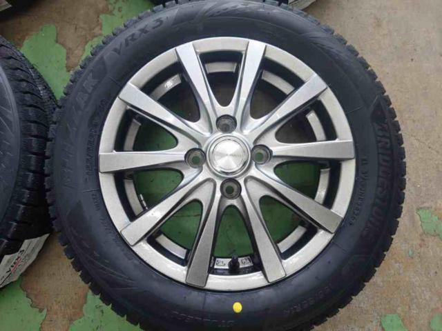 【2026年製造!】YOKOHAMA STANDARD WHEEL GRASS  + BRIDGESTONE BLIZZAK VRX3 155/65R14 100-4H 4本セット