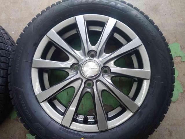 【2026年製造!】YOKOHAMA STANDARD WHEEL GRASS  + BRIDGESTONE BLIZZAK VRX3 155/65R14 100-4H 4本セット
