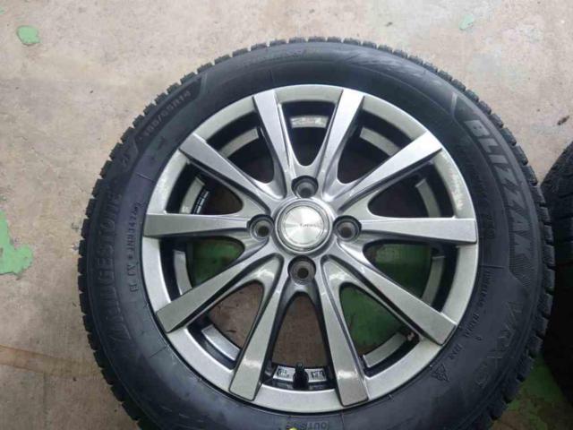【2026年製造!】YOKOHAMA STANDARD WHEEL GRASS  + BRIDGESTONE BLIZZAK VRX3 155/65R14 100-4H 4本セット