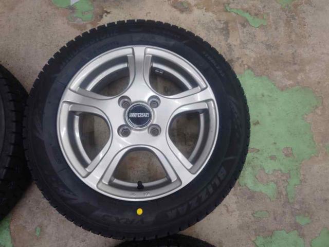 【2026年製造!】メーカー不明 ANNIVERSARY  + BRIDGESTONE(ブリヂストン) BLIZZAK VRX3 155/65R14 100-4H 4本セット