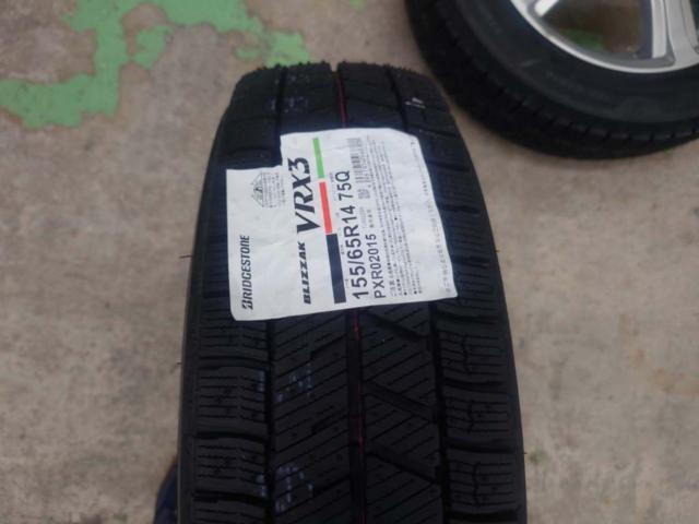 【2026年製造!】メーカー不明 ANNIVERSARY  + BRIDGESTONE(ブリヂストン) BLIZZAK VRX3 155/65R14 100-4H 4本セット