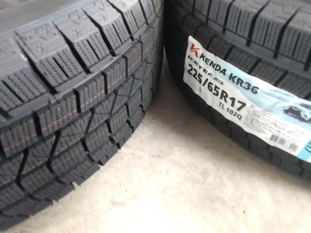 新品スタッドレスタイヤ付き! メーカー不明スポークホイール  + KENDA(ケンダ) KR36
