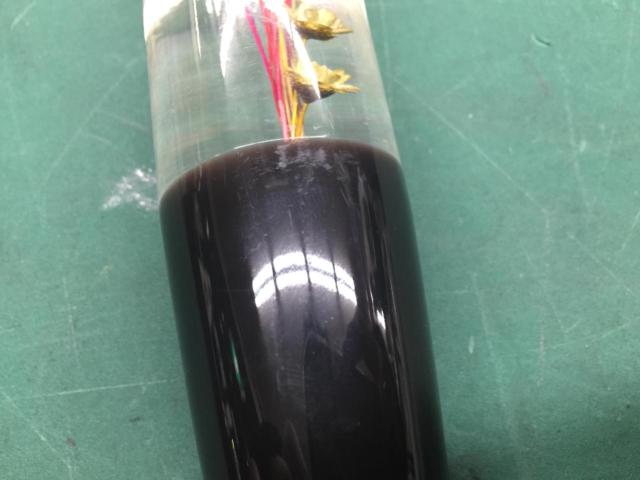 クリスタル シフトノブ  水中花