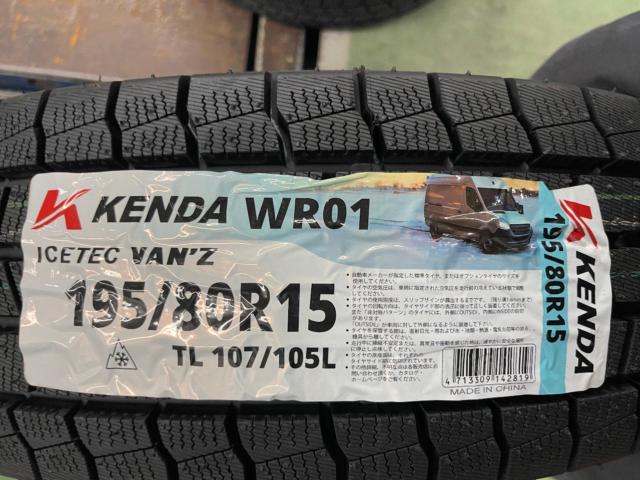 トヨタ純正(TOYOTA)  100系ハイエース純正オプションメッキスチール  + KENDA(ケンダ) ICETEC VANZ WR01
