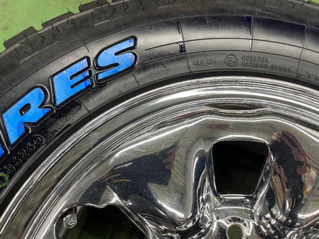 トヨタ純正(TOYOTA)  100系ハイエース純正オプションメッキスチール  + TOYO(トーヨー)  OPENCOUNTRY A/T