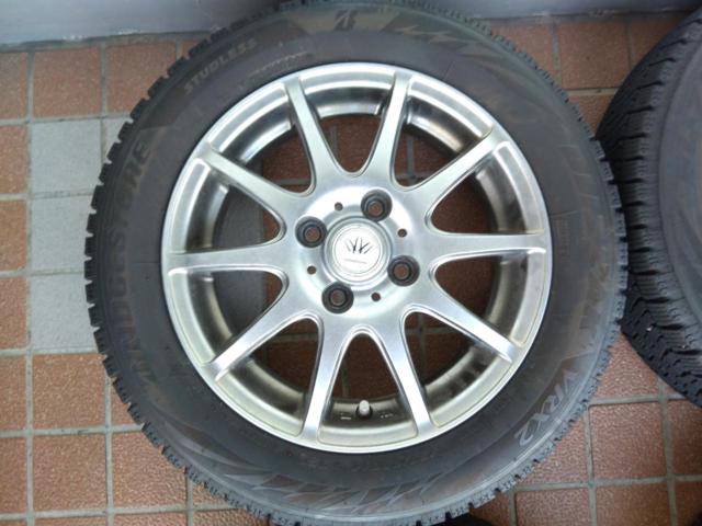 【BADX】 LOXARNY 10本スポーク + 【BRIDGESTONE】BLIZZAK VRX 3 155/65R14