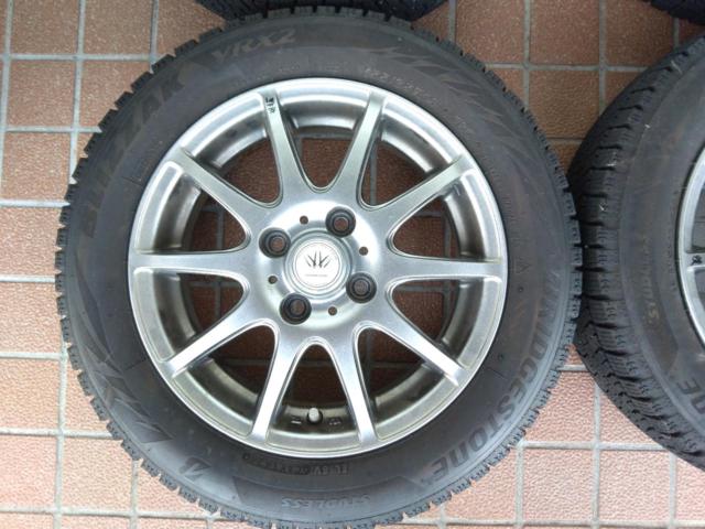 【BADX】 LOXARNY 10本スポーク + 【BRIDGESTONE】BLIZZAK VRX 3 155/65R14
