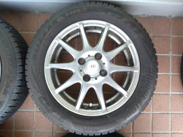 【BADX】 LOXARNY 10本スポーク + 【BRIDGESTONE】BLIZZAK VRX 3 155/65R14