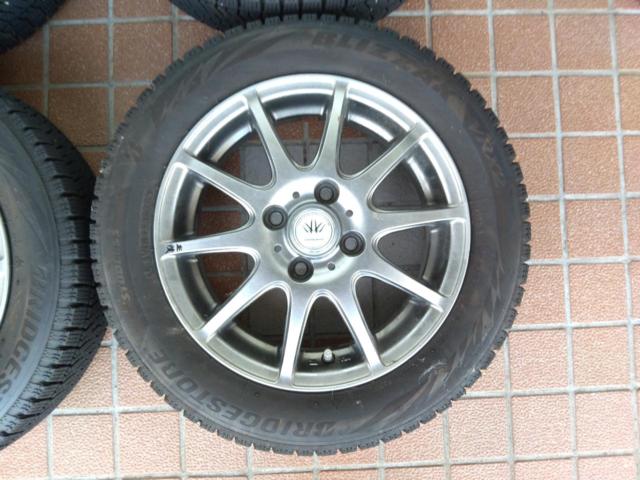 【BADX】 LOXARNY 10本スポーク + 【BRIDGESTONE】BLIZZAK VRX 3 155/65R14