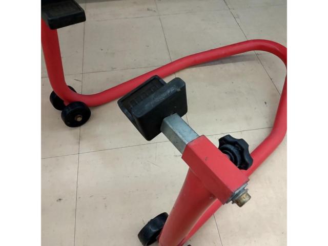 【Toolsisland(ツールズアイランド)】 バイクスタンド/リアメンテナンススタンド  極太パイプ一本仕上げ (レッド, L型) TD7002