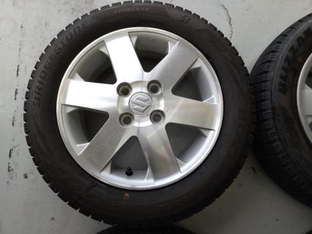 スズキ純正(SUZUKI) ワゴンR/MH21S アルミホイール + BRIDGESTONE(ブリヂストン) BLIZZAK VRX2 155/65R14