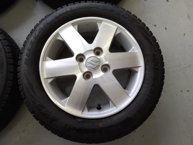スズキ純正(SUZUKI) ワゴンR/MH21S アルミホイール + BRIDGESTONE(ブリヂストン) BLIZZAK VRX2 155/65R14