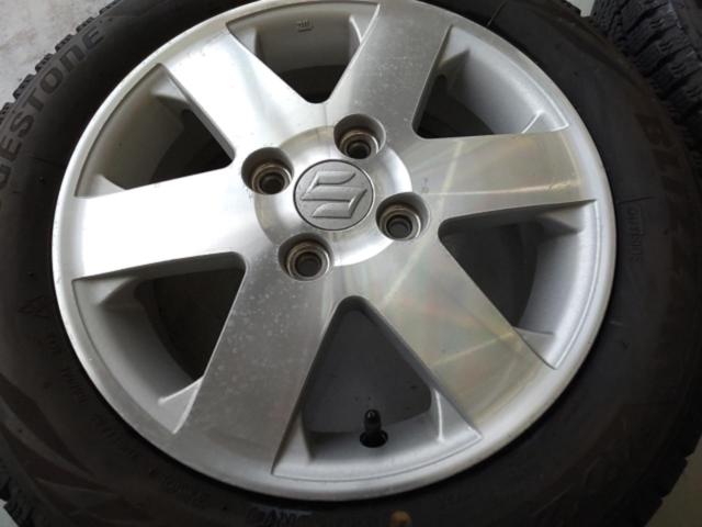 スズキ純正(SUZUKI) ワゴンR/MH21S アルミホイール + BRIDGESTONE(ブリヂストン) BLIZZAK VRX2 155/65R14