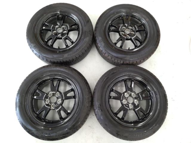 【トヨタ純正】 プリウス/ZVW30 後期 アルミホイール ※カバー再塗装ブラック + BRIDGESTONE NEWNO 195/65R15