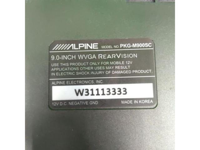 ALPINE
PKG-M900SC
9-inch rear vision monitor / headrest monitor