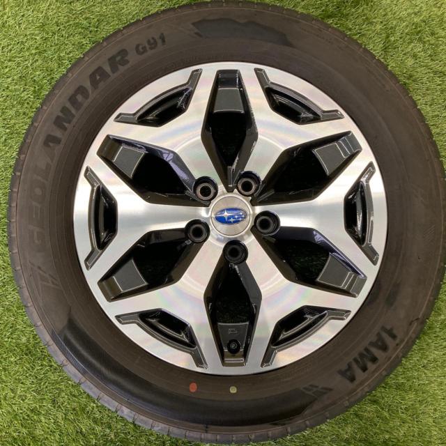 ☆試着無料!!☆スバル純正 SKフォレスターTouring 純正切削光輝アルミホイール + YOKOHAMA GEOLANDAR G91 225/60R17 2024年製造