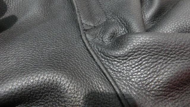 【サイズ:M】OLD NAVY ブーツアウトタイプ 膝カップ付きレザーパンツ