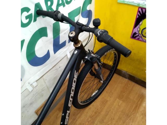 ※前後ホイール振れ大、チェーンリングカバー破損 イオンバイク SPLENDIDE 27.5×2.1インチ 3×6S スチールMTB ブラック