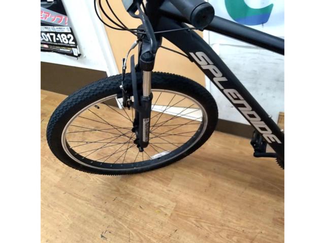 ※前後ホイール振れ大、チェーンリングカバー破損 イオンバイク SPLENDIDE 27.5×2.1インチ 3×6S スチールMTB ブラック