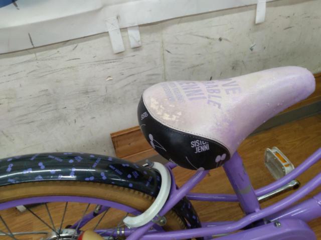 ※サークル錠若干動き悪い、ペダル供回り有り ダイワサイクル SISTER JENNI 20インチ シングルギア キッズサイクル パープル