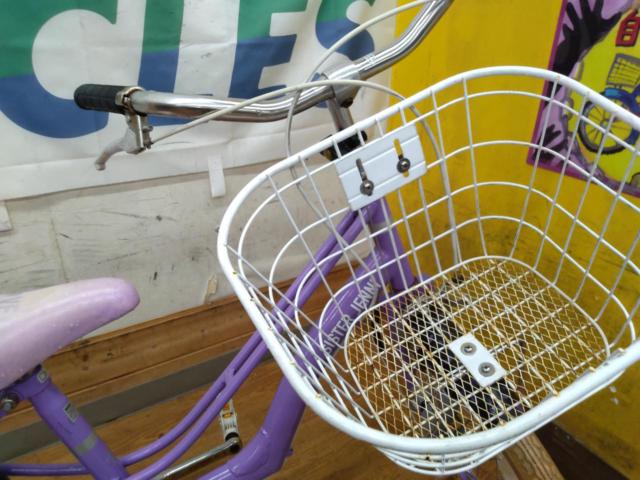 ※サークル錠若干動き悪い、ペダル供回り有り ダイワサイクル SISTER JENNI 20インチ シングルギア キッズサイクル パープル