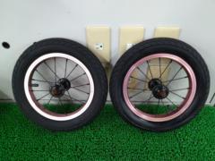 【わけあり現状販売】DADDY LAB X-WHEEL Light 12インチ ストライダー用前後ホイールセット ピンク