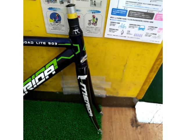 ※トップチューブ凹み MERIDA ROAD LITE 903 2007頃 サイズ48 700C アルミロードバイクフレーム ネイビー/ブラック