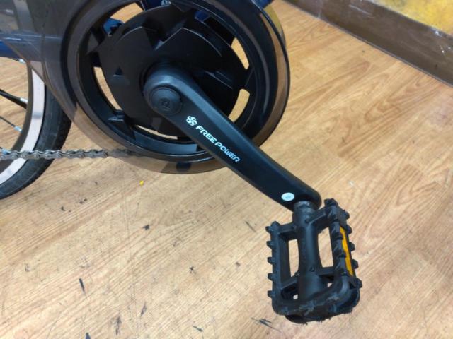 ※前カゴ割れ有り サイクルオリンピック S-345 WILD G FREEPOWER装着モデル 27x1-3/8 外装7段変速 シティサイクル ネイビー